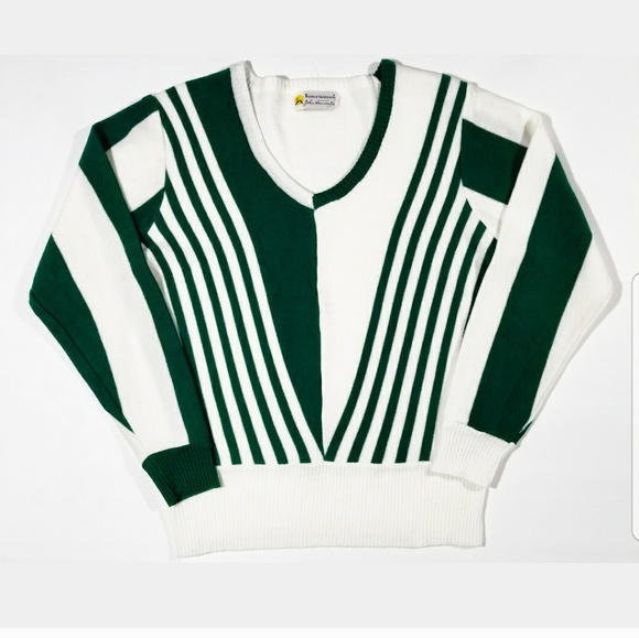 Vintage Other - VTG Asymmetrical Geometric Retro 80s 90s Sweater